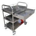 Hospital 304#Stainless Steel Three Shelves Medical Instrument Trolley